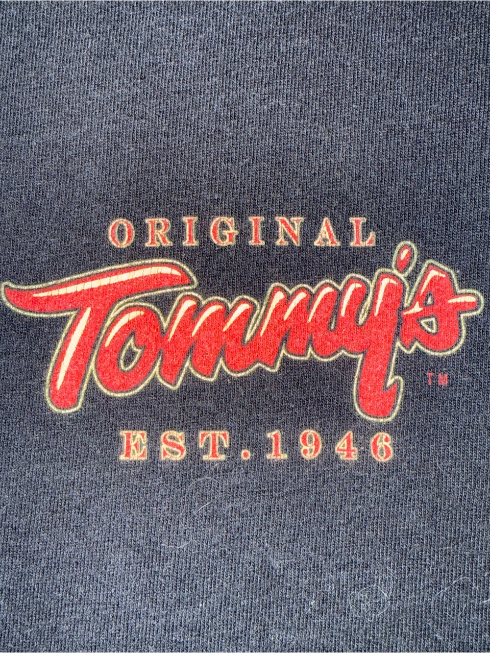 Original Navy Sweatshirt with Red Logo
